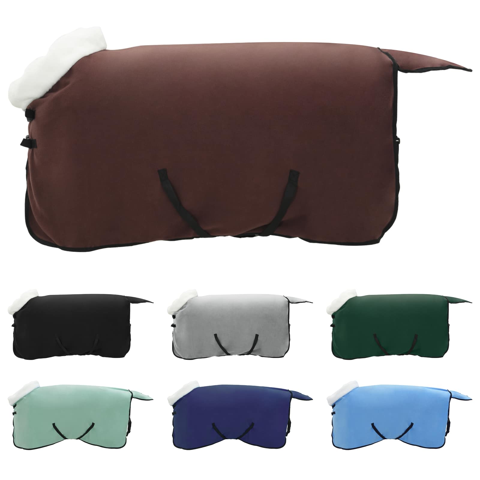 Σαμάρι Ίππου Πλήρης Σκούρος Καφέ 115 cm Πολικές φλις