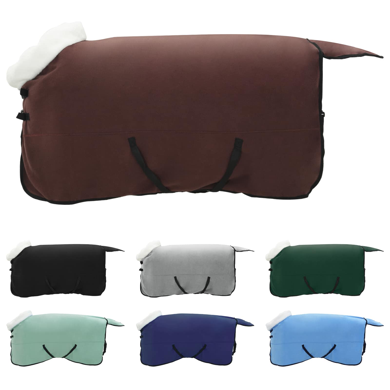 Σαμάρι Ίππου Πλήρης Σκούρος Καφέ 135 cm Πολικές φλις