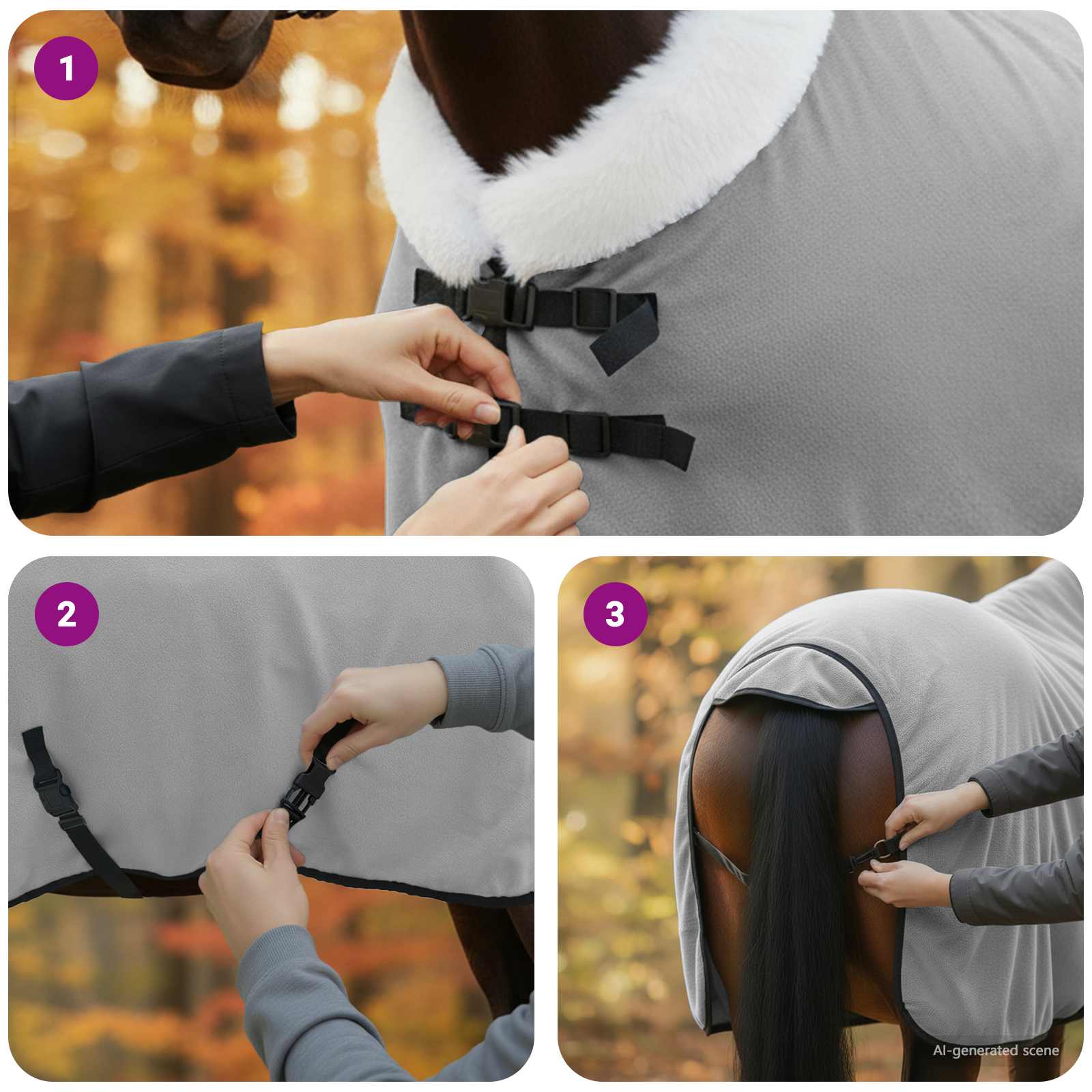 Σαμάρι Ίππου Σκούρο πράσινο 115 cm Πολικές φλις