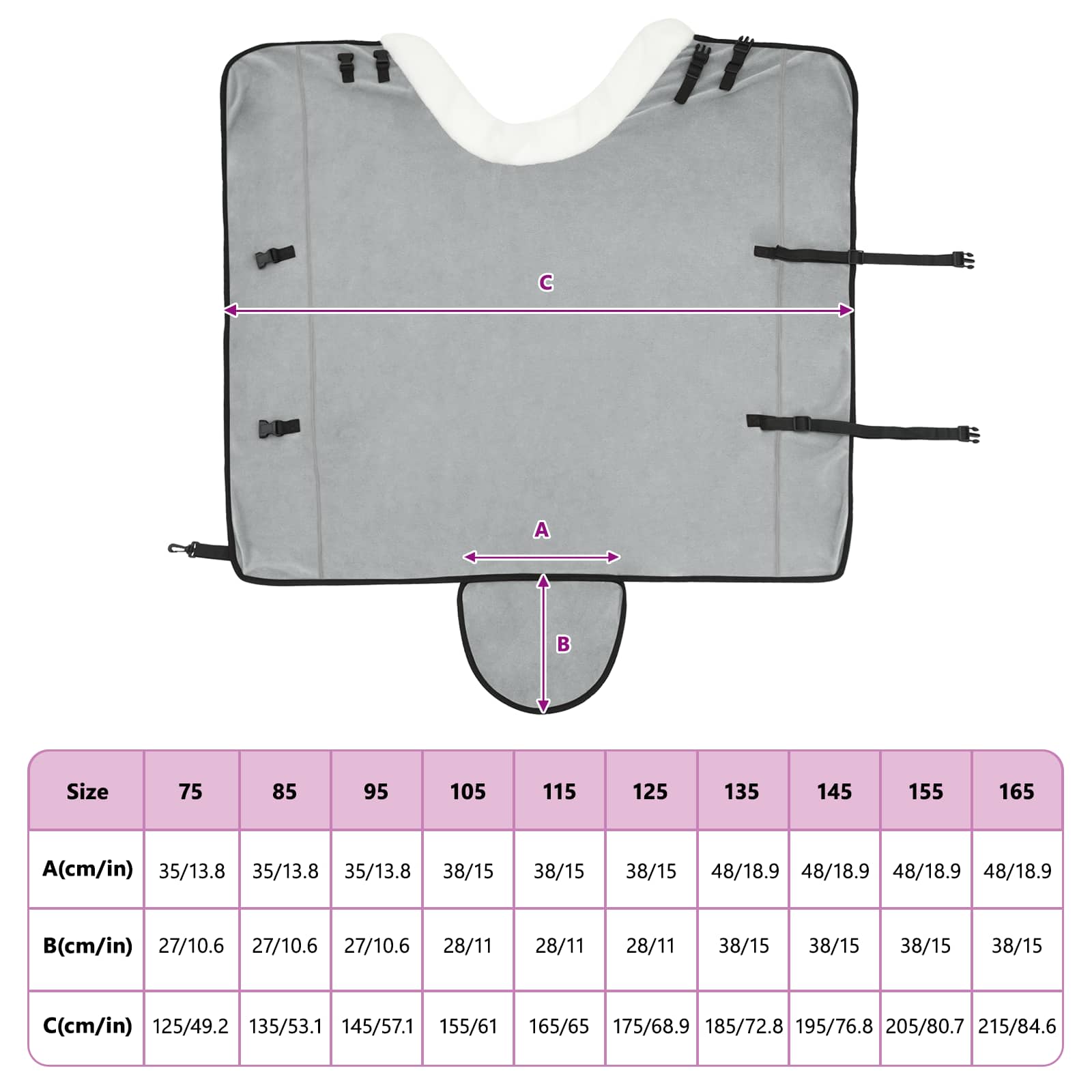Σαμάρι Ίππου Σκούρο πράσινο 165 cm Πολικές φλις