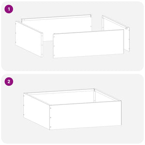 Περίγραμμα γκαζόν 40 x 40 x 13 cm Ατσάλι Μαύρο