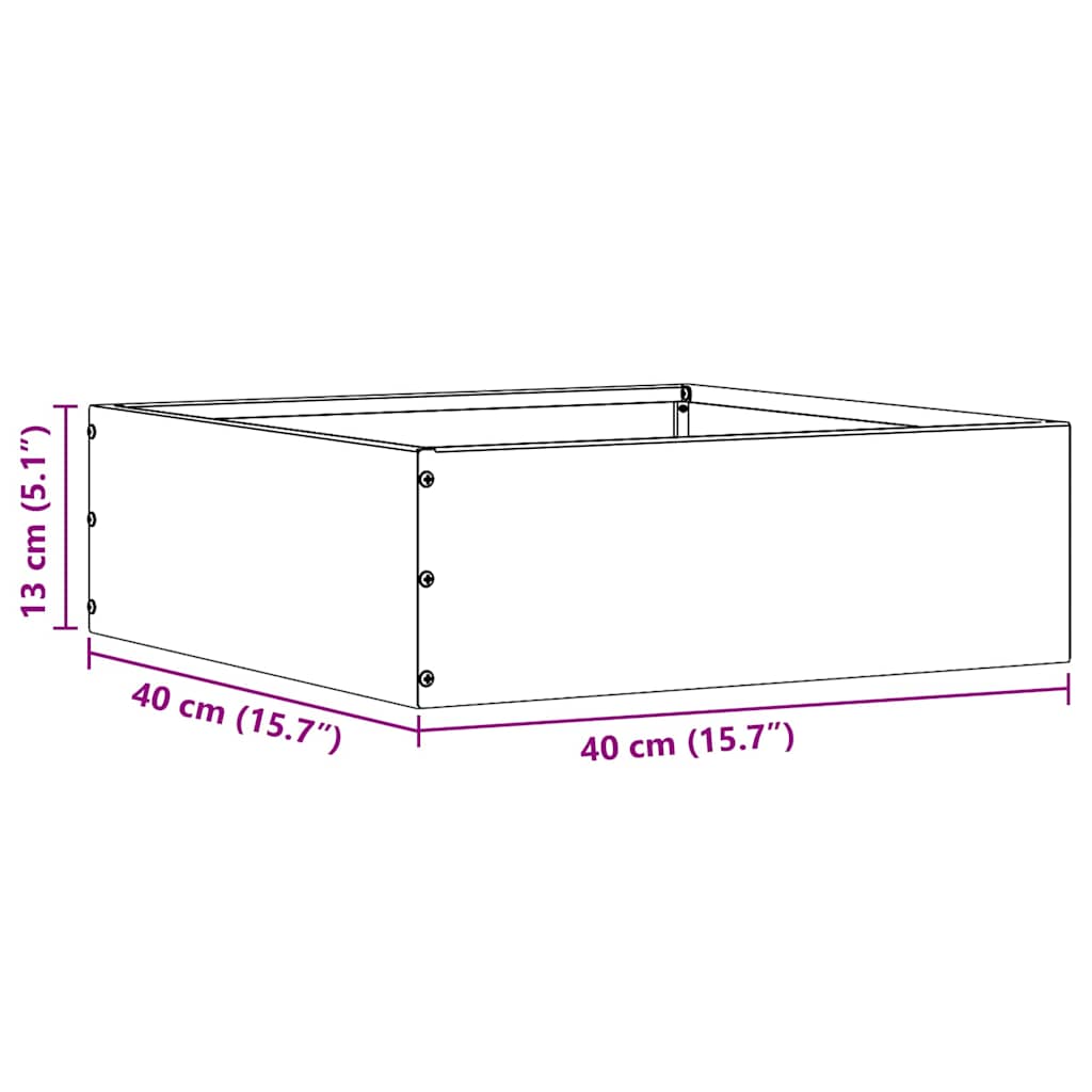 Περίγραμμα γκαζόν Ασημί 40 x 40 x 13 cm Ανοξείδωτο ατσάλι
