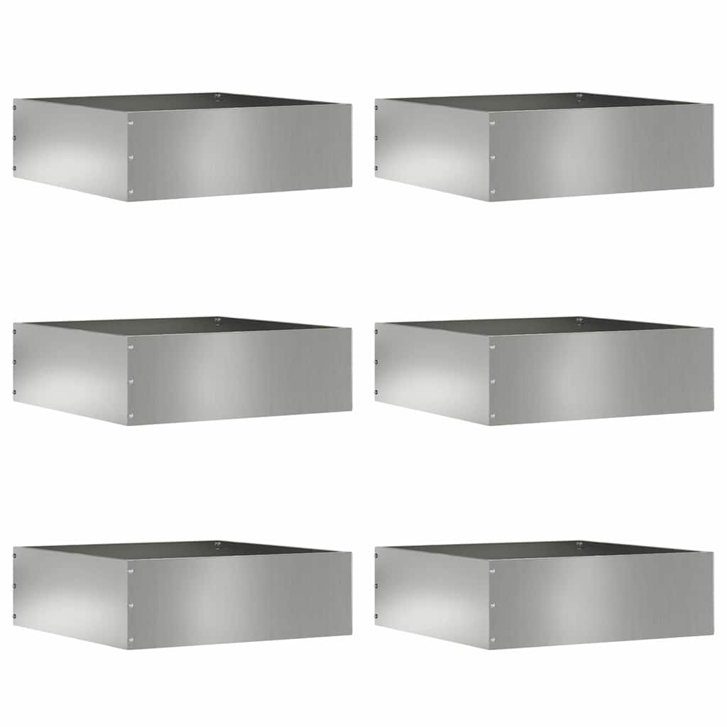Περίγραμμα γκαζόν 6 pcs Ασημί 40 x 40 x 13 cm
