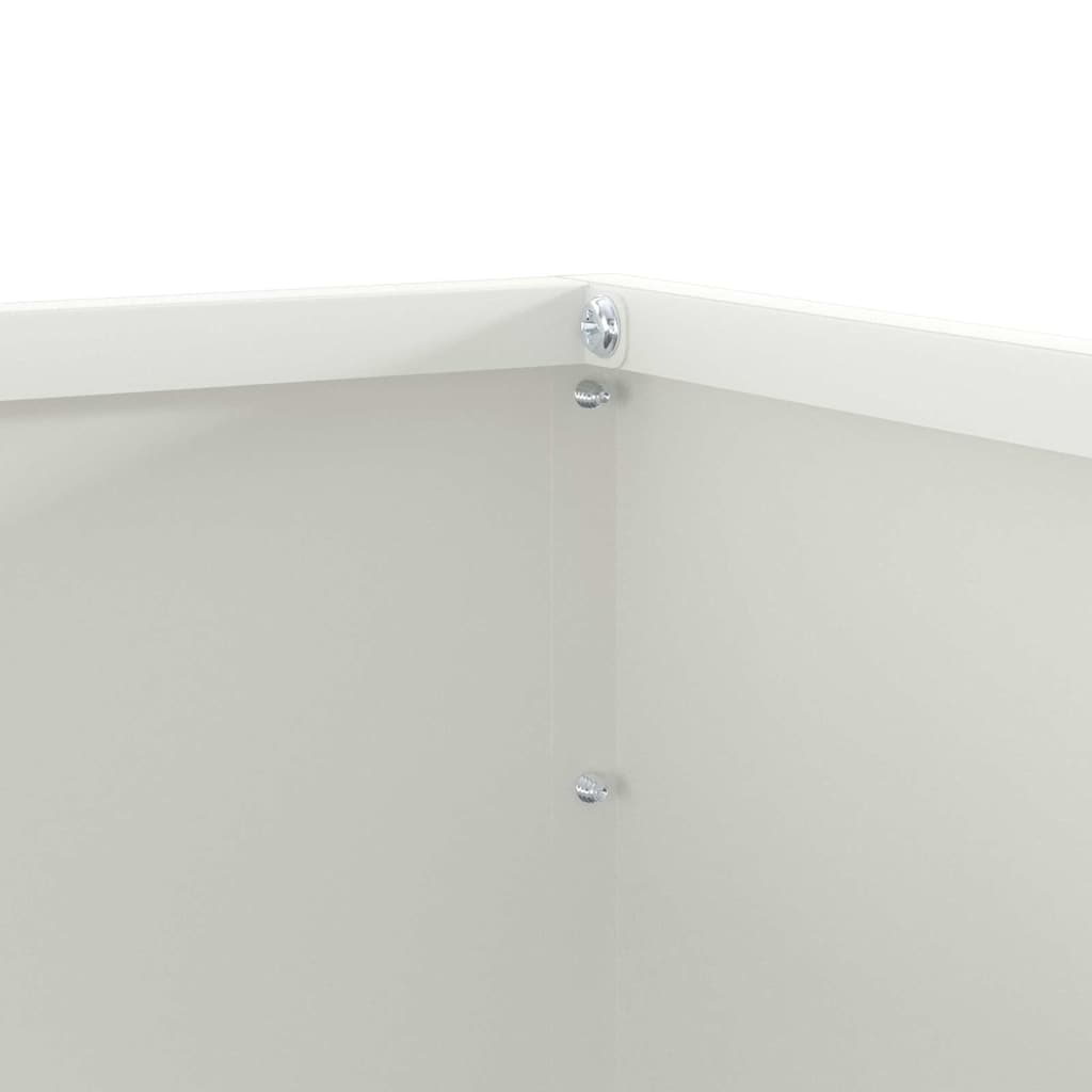 Περίγραμμα γκαζόν 6 pcs Λευκό 50 x 50 x 13 εκ Ατσάλι