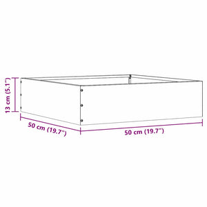 Περίγραμμα γκαζόν 6 τμχ. 50 x 50 x 13 εκ Ατσάλι Λευκό