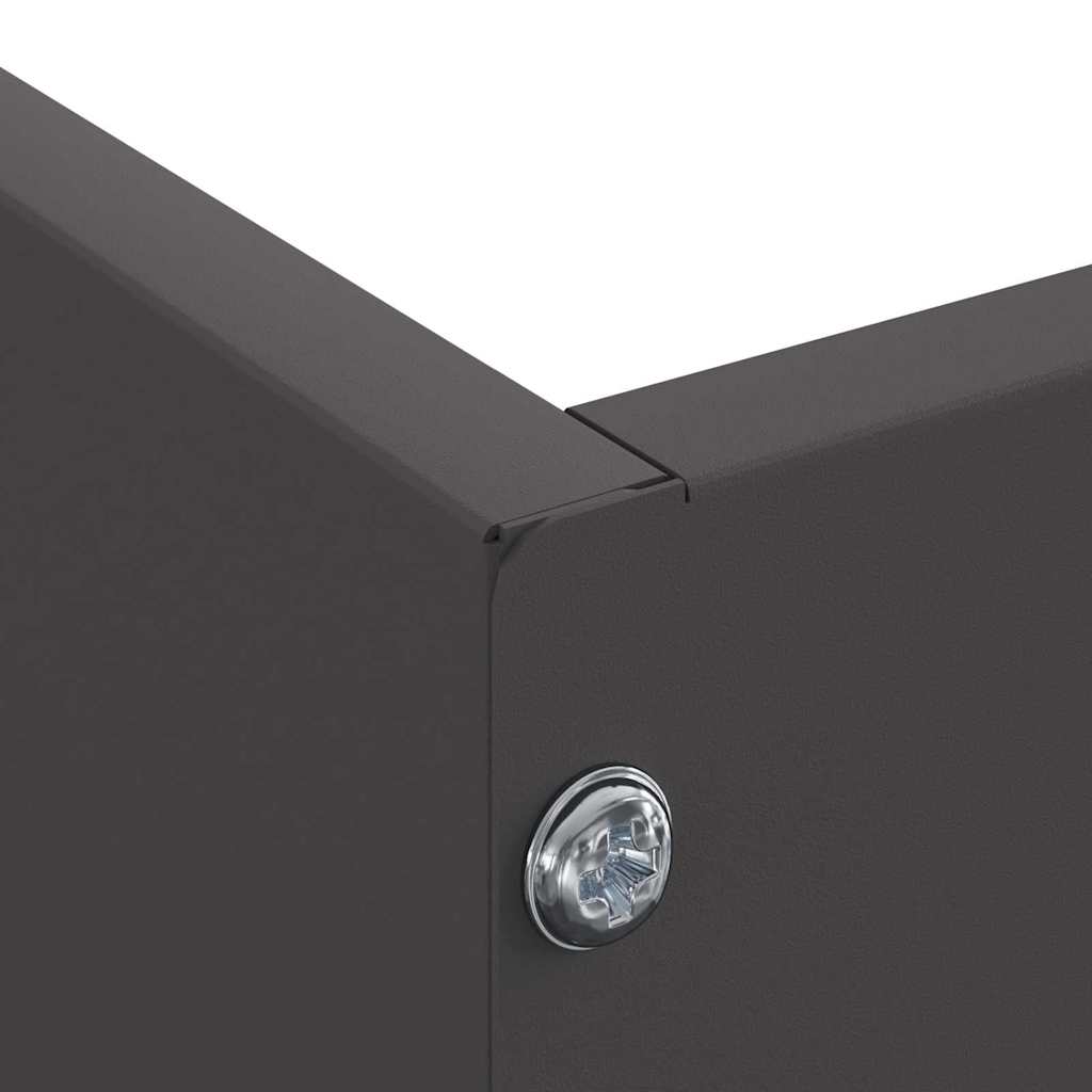 Περίγραμμα γκαζόν 6 pcs Μαύρο 60 x 60 x 13 εκ Ατσάλι