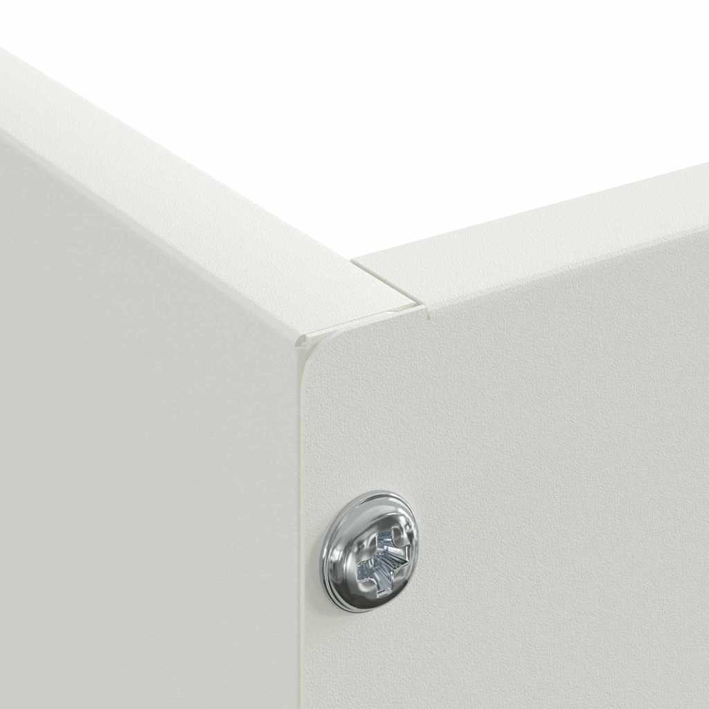 Περίγραμμα γκαζόν 6 pcs Λευκό 60 x 60 x 13 εκ Ατσάλι