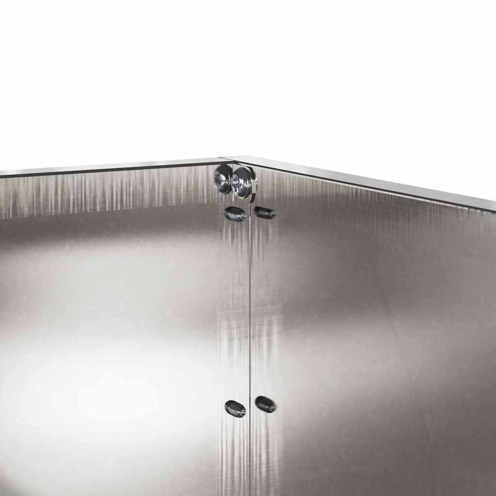 Περίγραμμα γκαζόν 6 pcs Ασημί 60 x 60 x 13 εκ Ανοξείδωτο ατσάλι