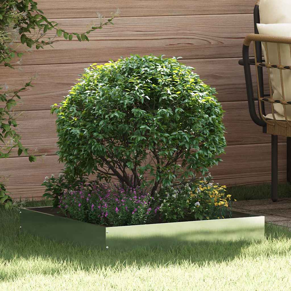Περίγραμμα γκαζόν 6 pcs Ασημί 60 x 60 x 13 εκ Ανοξείδωτο ατσάλι