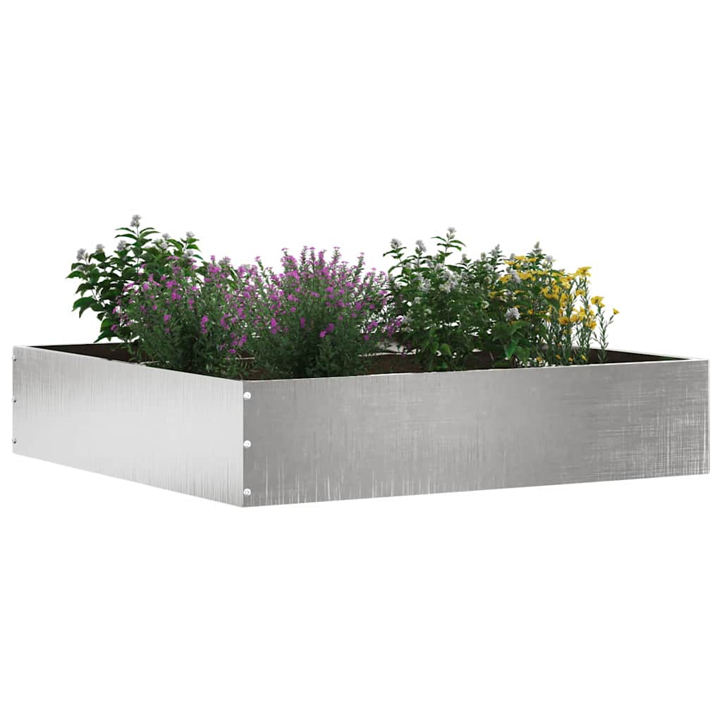 Περίγραμμα γκαζόν 6 pcs Ασημί 60 x 60 x 13 εκ Ανοξείδωτο ατσάλι