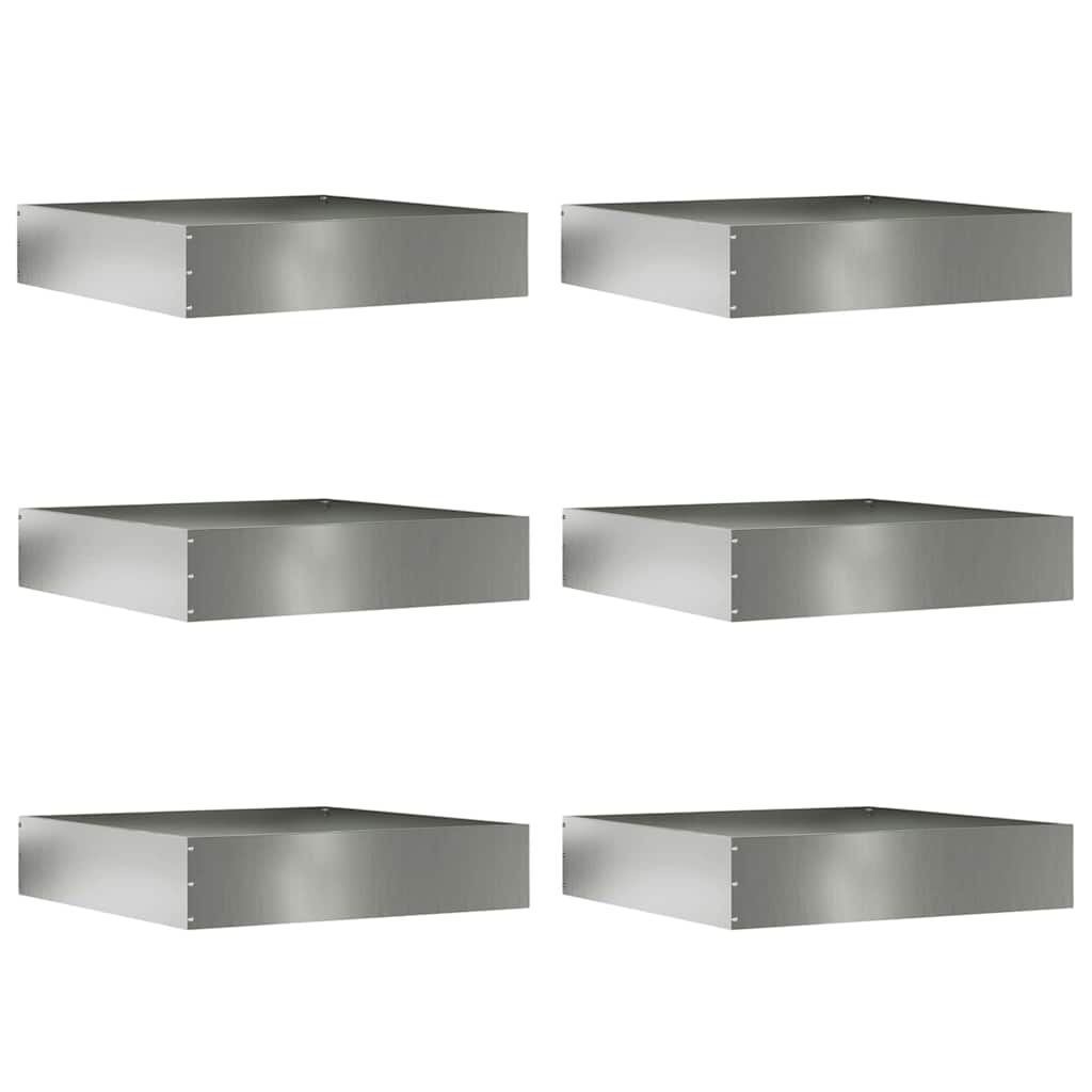 Περίγραμμα γκαζόν 6 pcs Ασημί 60 x 60 x 13 εκ