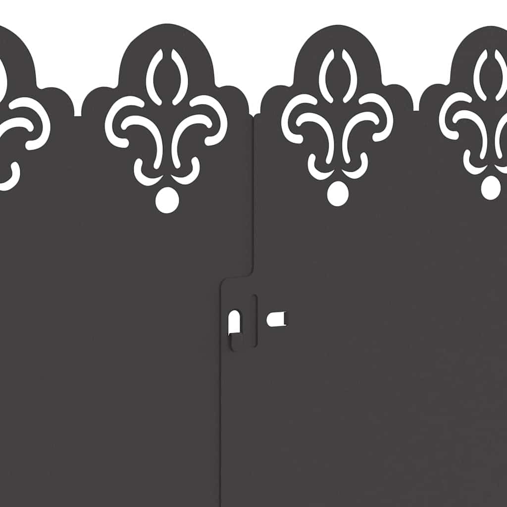 Περιγράμματα γκαζόν 10 pcs Μαύρο 103 x 0,05 x 22 εκ Ατσάλι