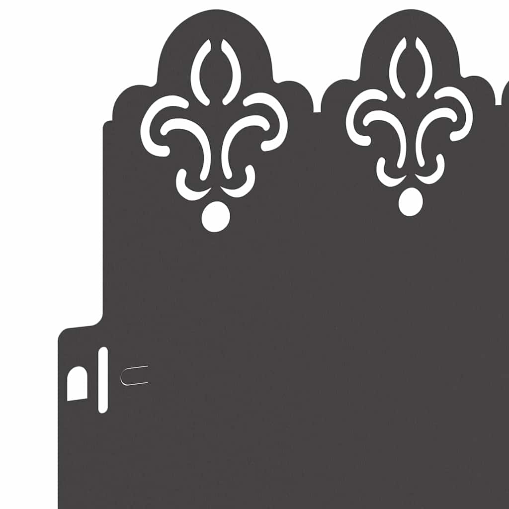 Περιγράμματα γκαζόν 20 pcs Μαύρο 103 x 0,05 x 22 εκ Ατσάλι