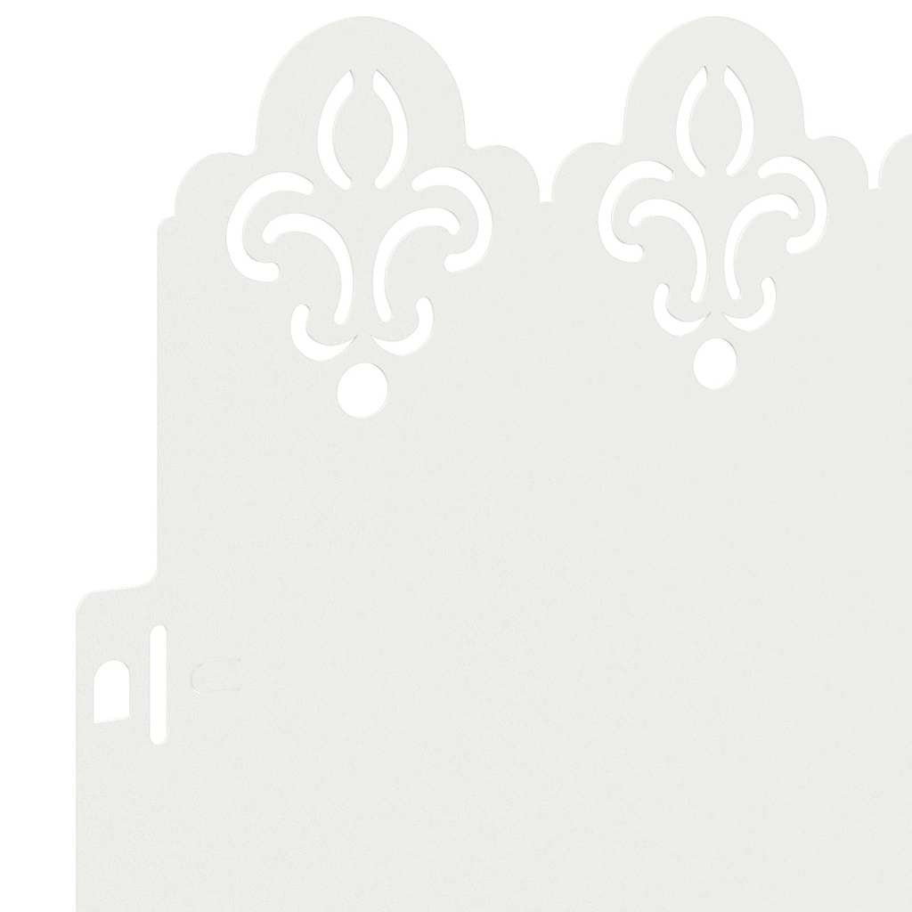 Περιγράμματα γκαζόν 10 pcs Λευκό 103 x 0,05 x 22 εκ Ατσάλι