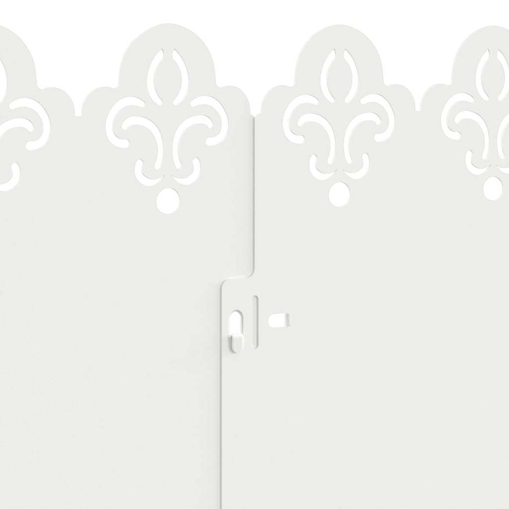 Περιγράμματα γκαζόν 10 pcs Λευκό 103 x 0,05 x 22 εκ Ατσάλι