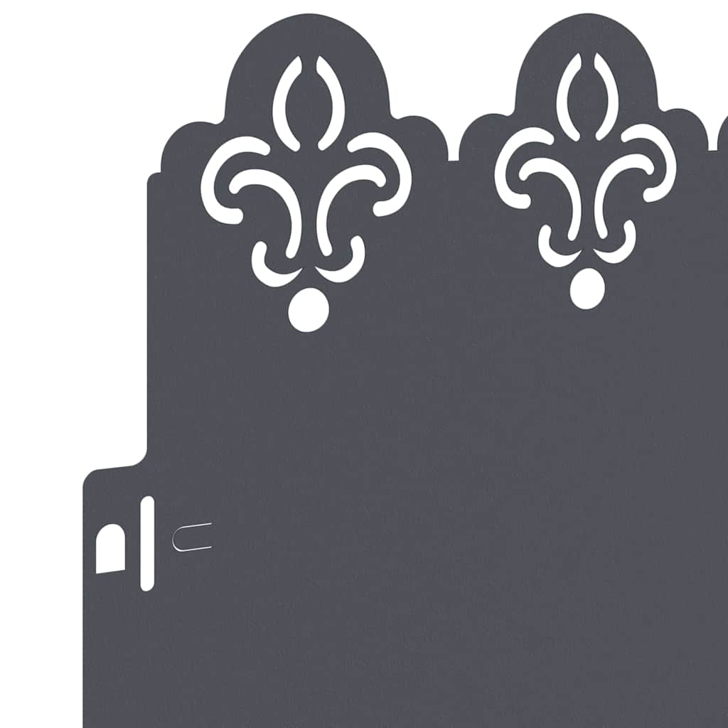 Περιγράμματα γκαζόν 10 pcs Ανθρακί 103 x 0,05 x 22 εκ Ατσάλι