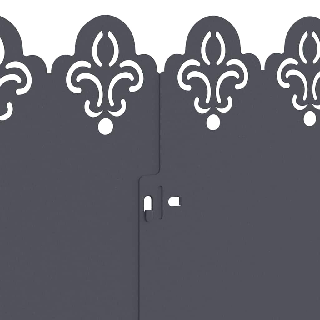 Περιγράμματα γκαζόν 20 pcs Ανθρακί 103 x 0,05 x 22 εκ Ατσάλι