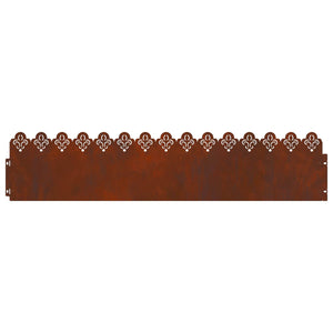 Περιγράμματα γκαζόν 10 τμχ. 103 x 0,05 x 22 εκ Σκ rusty