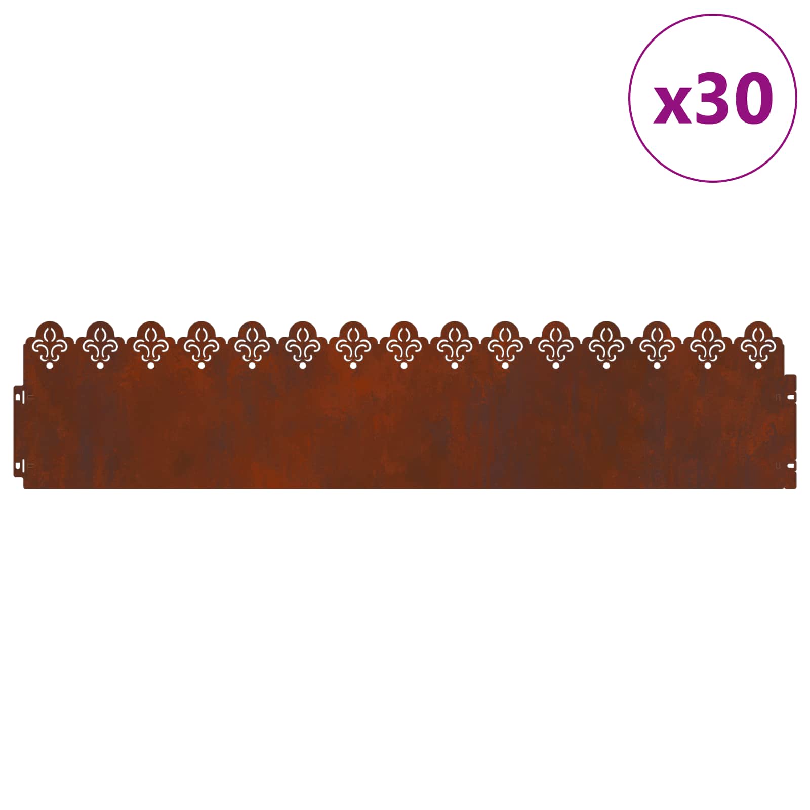 Περιγράμματα γκαζόν 30 pcs Σκ rusty 103 x 0,05 x 22 εκ