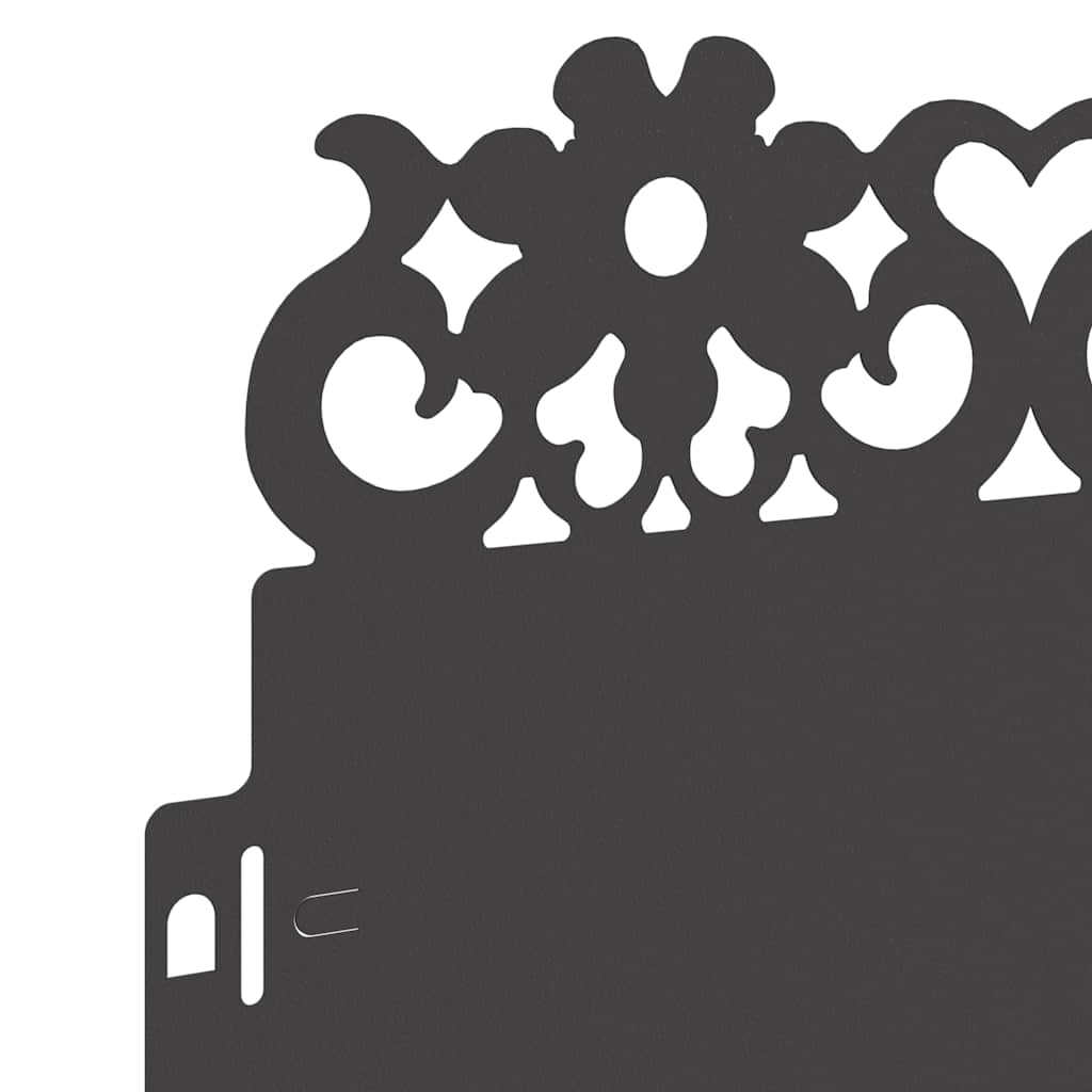 Περιγράμματα γκαζόν 10 pcs Μαύρο 103 x 0,05 x 22 εκ Ατσάλι