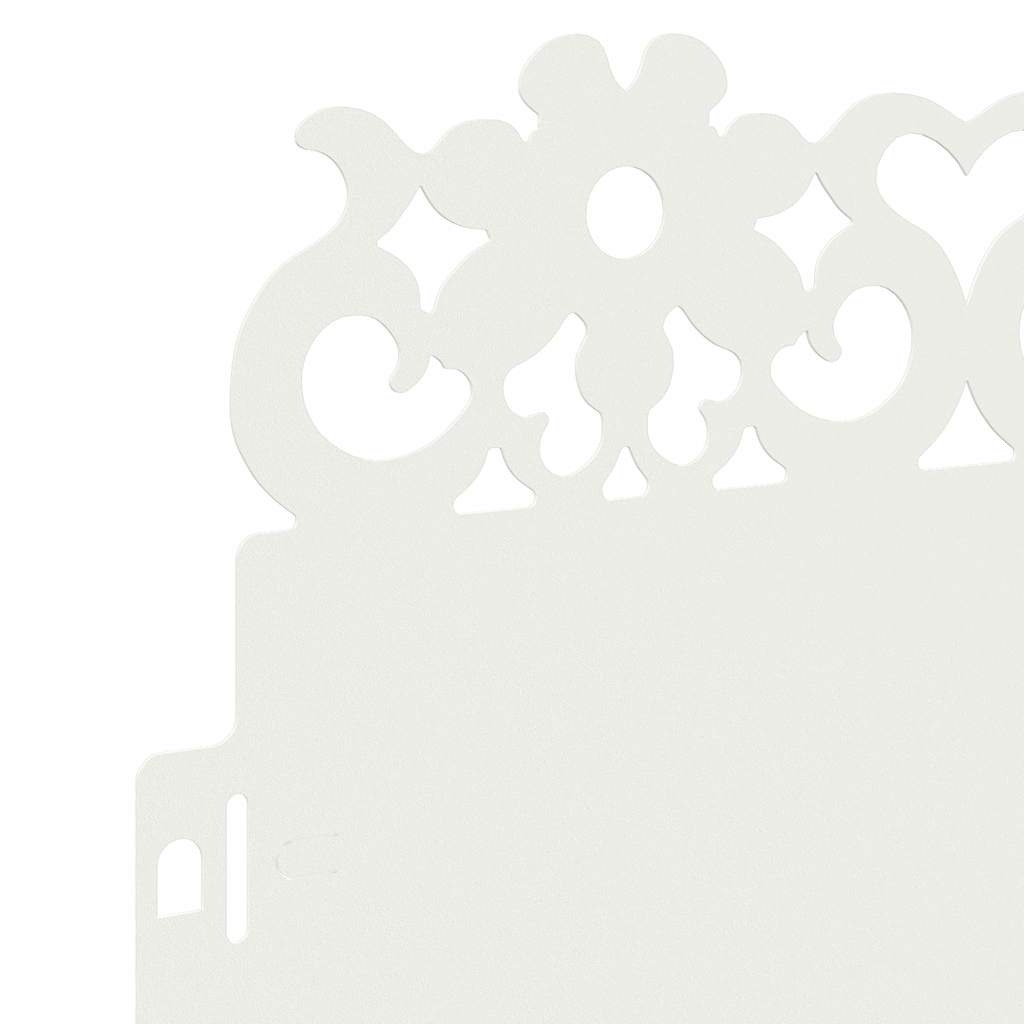 Περιγράμματα γκαζόν 10 pcs Λευκό 103 x 0,05 x 22 εκ Ατσάλι