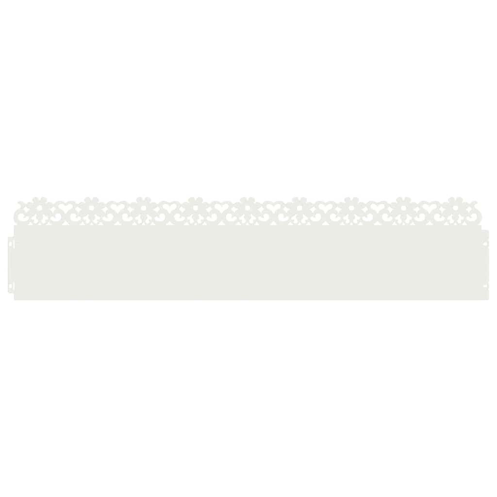 Περιγράμματα γκαζόν 10 pcs Λευκό 103 x 0,05 x 22 εκ Ατσάλι