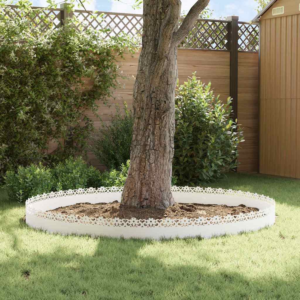 Περιγράμματα γκαζόν 30 pcs Λευκό 103 x 0,05 x 22 εκ Ατσάλι