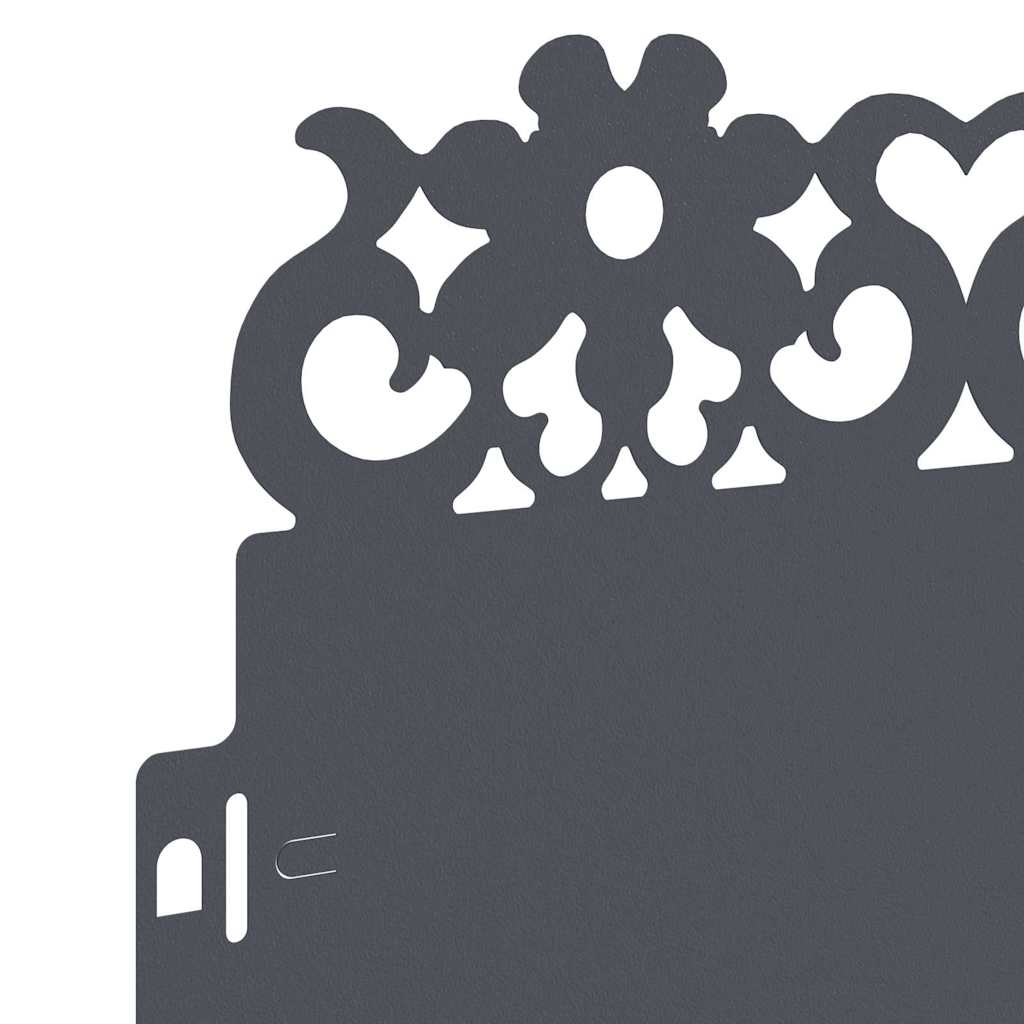 Περιγράμματα γκαζόν 20 pcs Ανθρακί 103 x 0,05 x 22 εκ Ατσάλι