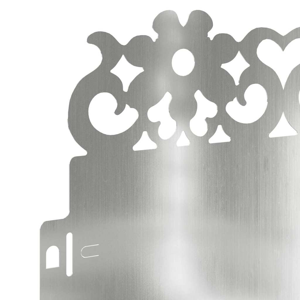Περιγράμματα γκαζόν 10 pcs 103 x 0,05 x 22 εκ Ασημί