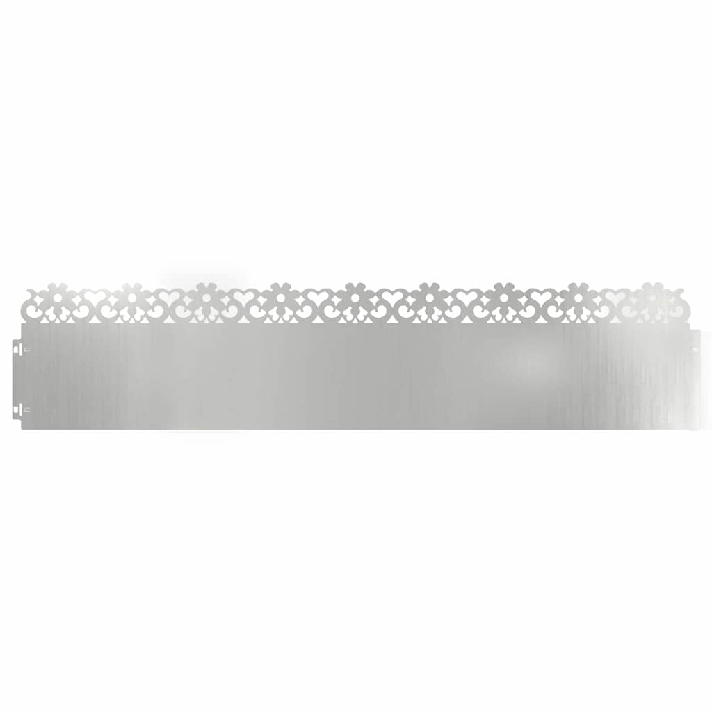 Περιγράμματα γκαζόν 10 pcs 103 x 0,05 x 22 εκ Ασημί
