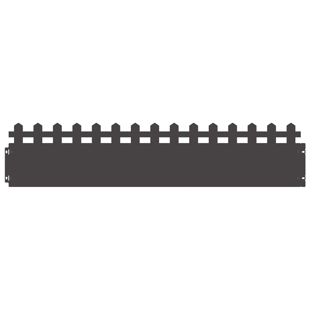Περιγράμματα γκαζόν 10 pcs Μαύρο 103 x 0,05 x 22 εκ Ατσάλι