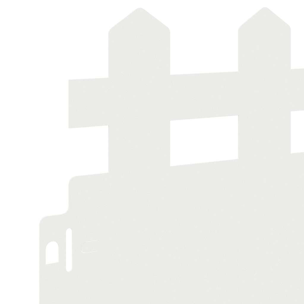 Περιγράμματα γκαζόν 20 pcs Λευκό 103 x 0,05 x 22 εκ Ατσάλι