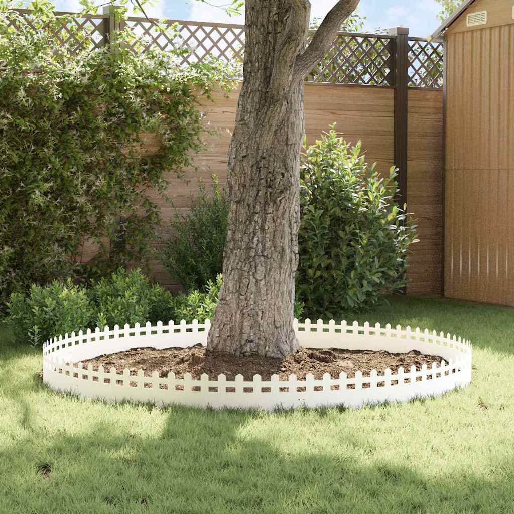 Περιγράμματα γκαζόν 30 pcs Λευκό 103 x 0,05 x 22 εκ Ατσάλι