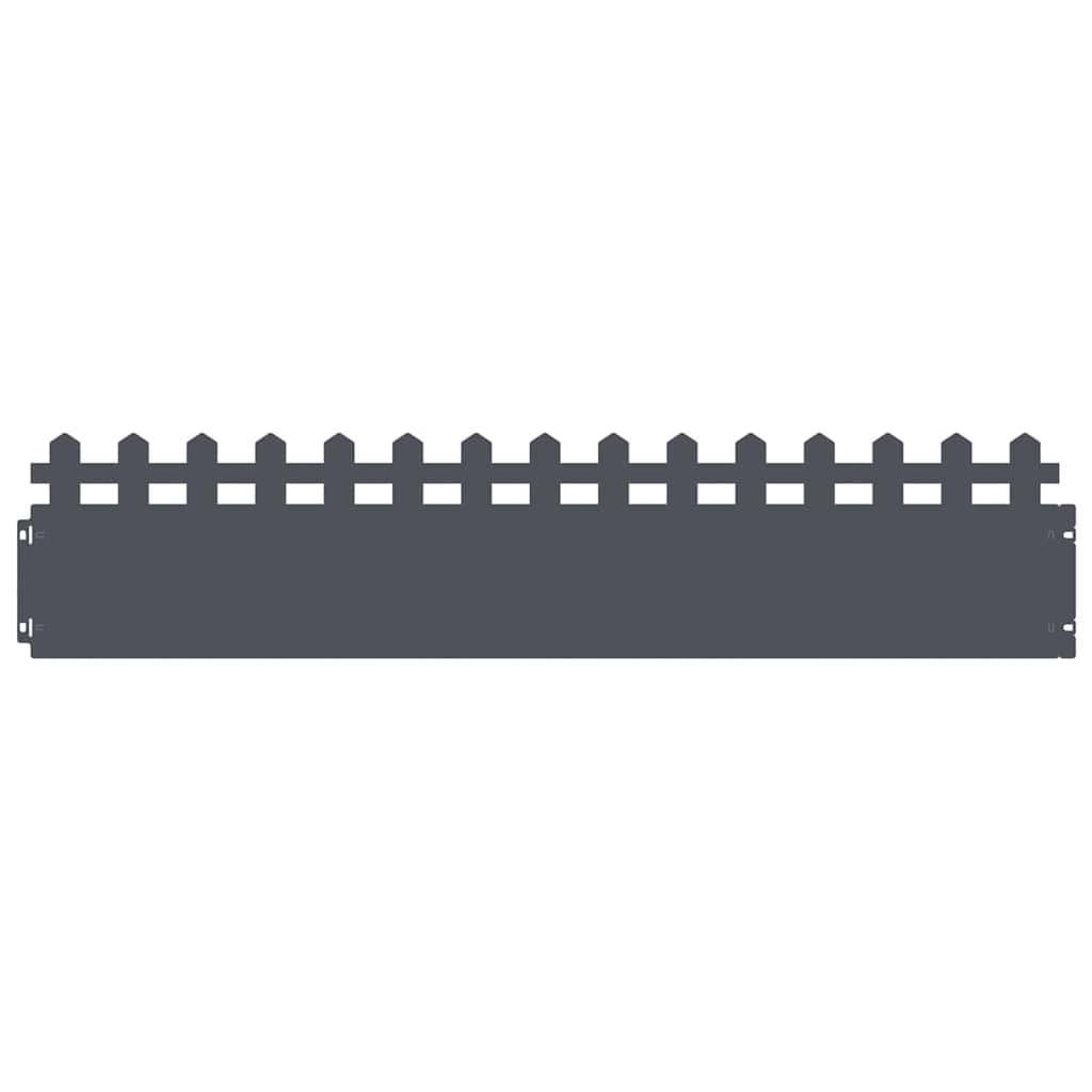 Περιγράμματα γκαζόν 10 pcs 103 x 0,05 x 22 εκ Ατσάλι Ανθρακί