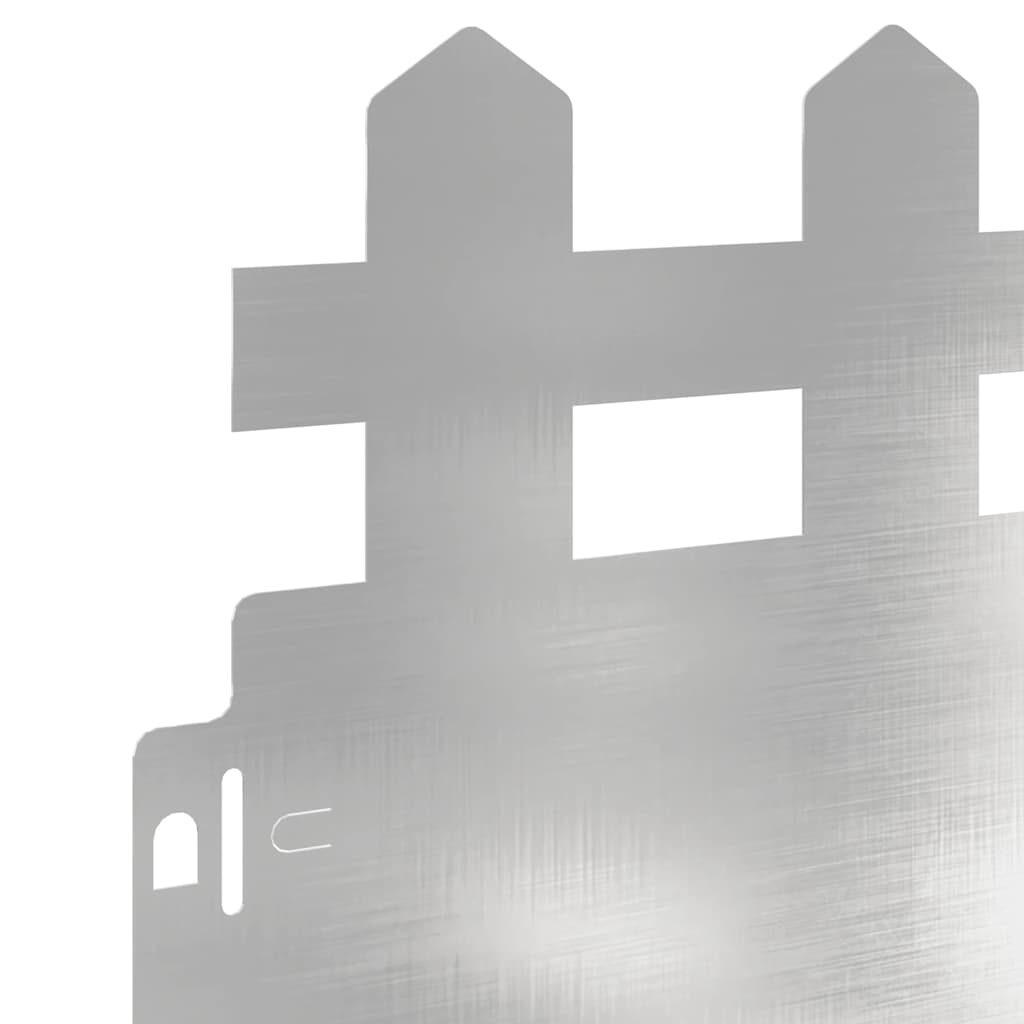 Περιγράμματα γκαζόν 10 pcs Ασημί 103 x 0,05 x 22 εκ