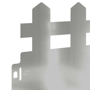 Περιγράμματα γκαζόν 10 τμχ. 103 x 0,05 x 22 εκ Ασημί