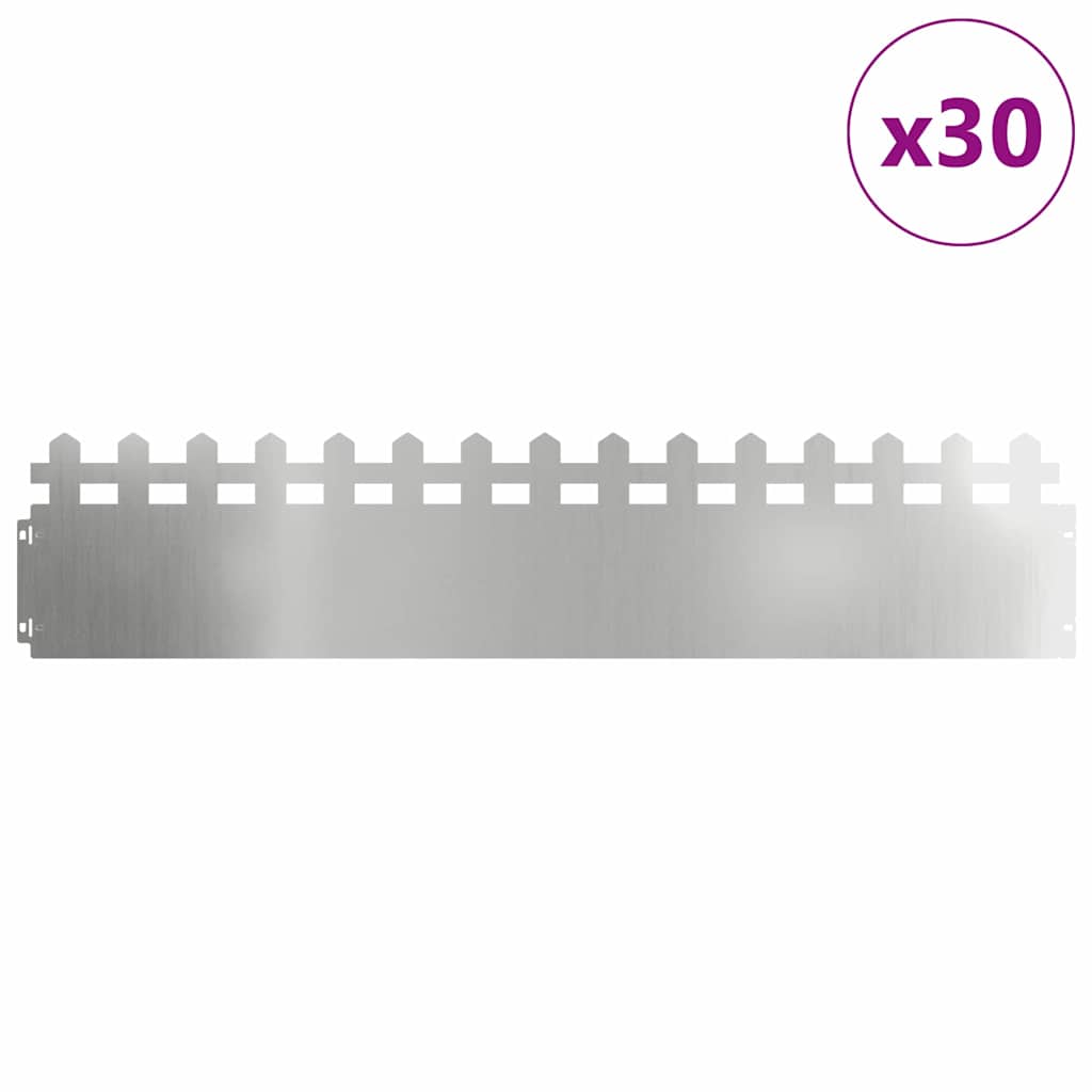 Περιγράμματα γκαζόν 30 pcs Ασημί 103 x 0,05 x 22 εκ