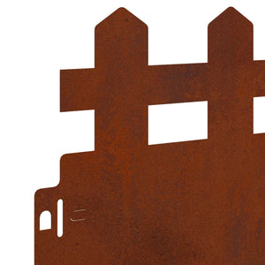 Περιγράμματα γκαζόν 20 τμχ. 103 x 0,05 x 22 εκ Σκ rusty
