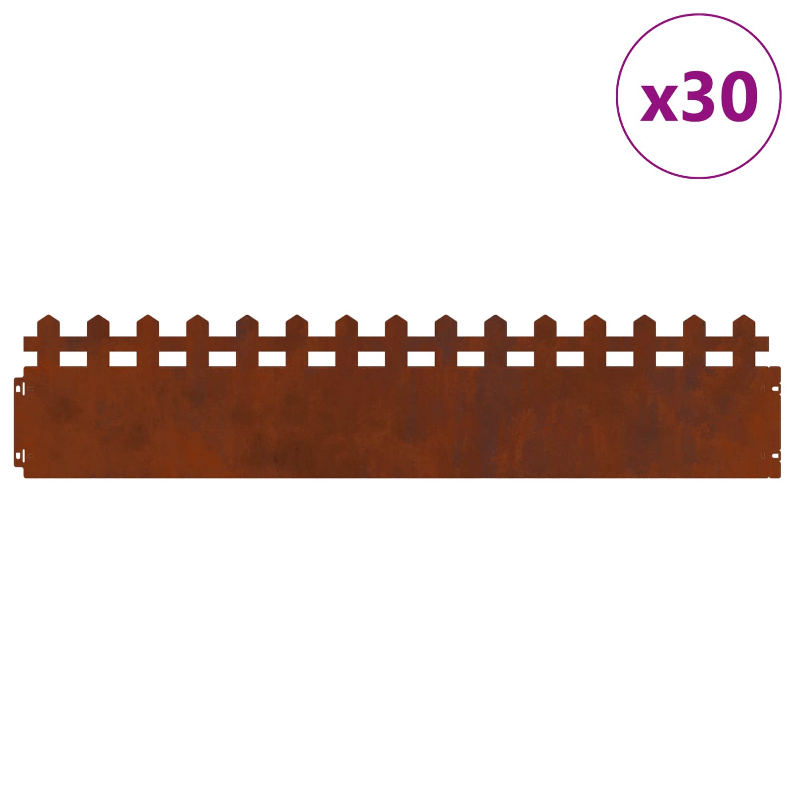 Περιγράμματα γκαζόν 30 pcs Σκ rusty 103 x 0,05 x 22 εκ