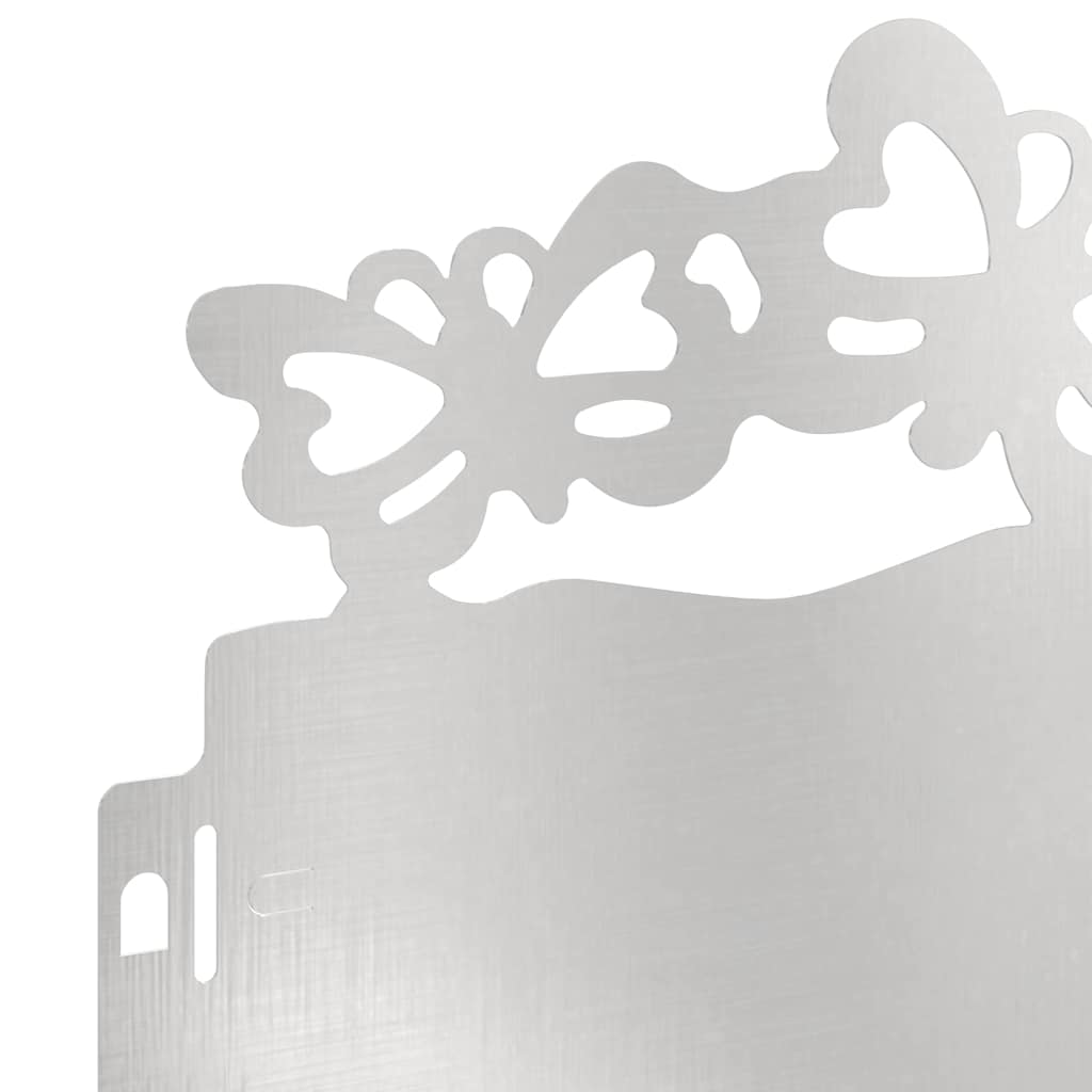 Περιγράμματα γκαζόν 10 pcs Ασημί 103 x 0,05 x 22 εκ