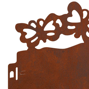 Περιγράμματα γκαζόν 20 τμχ. 103 x 0,05 x 22 εκ Σκ rusty