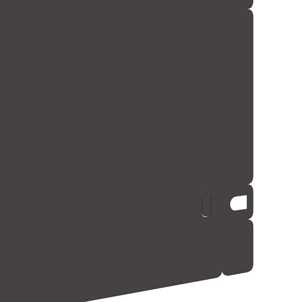 Περιγράμματα γκαζόν 10 pcs Μαύρο 103 x 0,05 x 22 εκ Ατσάλι