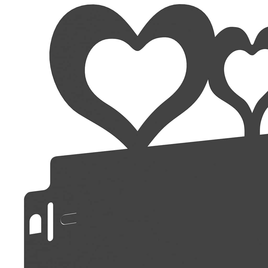 Περιγράμματα γκαζόν 10 pcs Μαύρο 103 x 0,05 x 22 εκ Ατσάλι