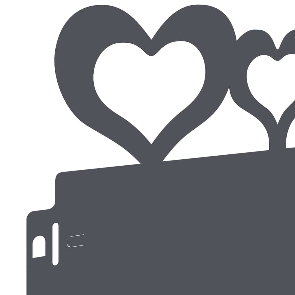 Περιγράμματα γκαζόν 10 pcs Ανθρακί 103 x 0,05 x 22 εκ Ατσάλι