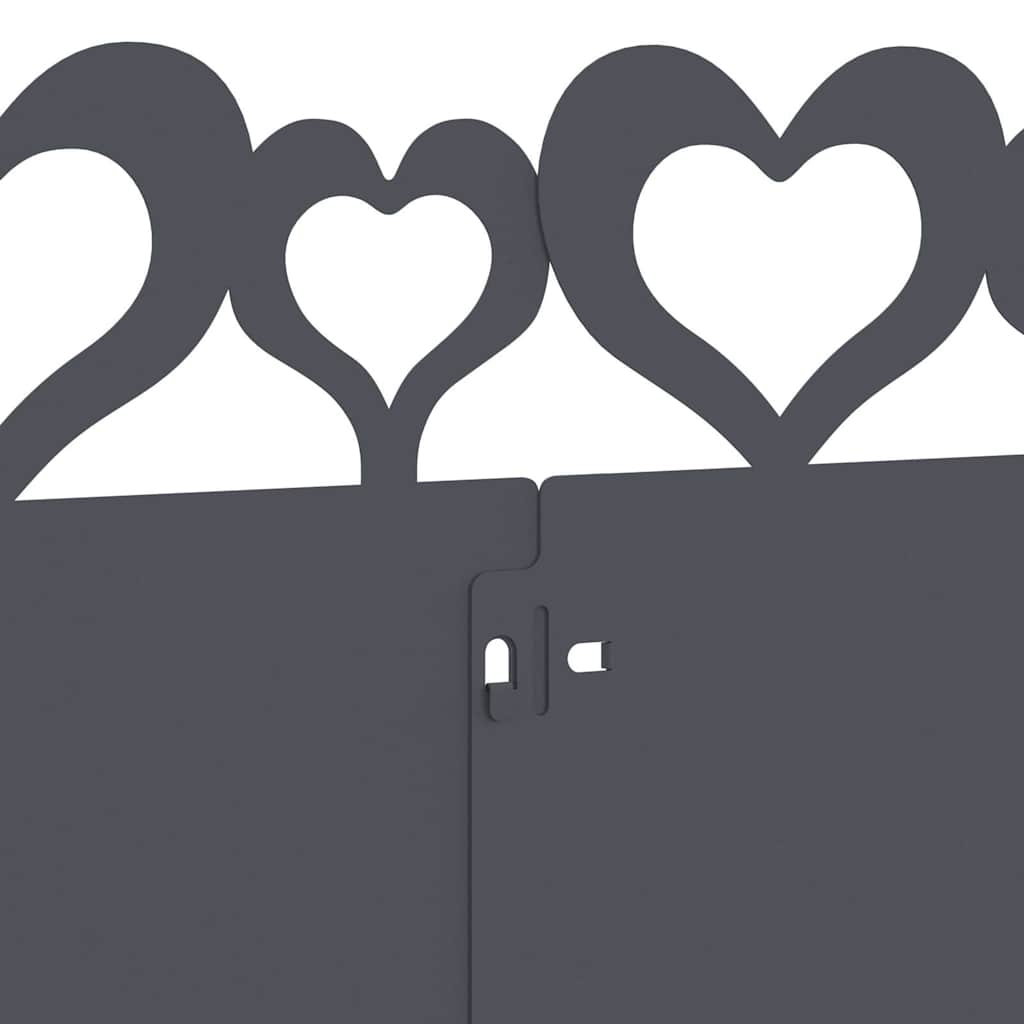 Περιγράμματα γκαζόν 10 pcs Ανθρακί 103 x 0,05 x 22 εκ Ατσάλι