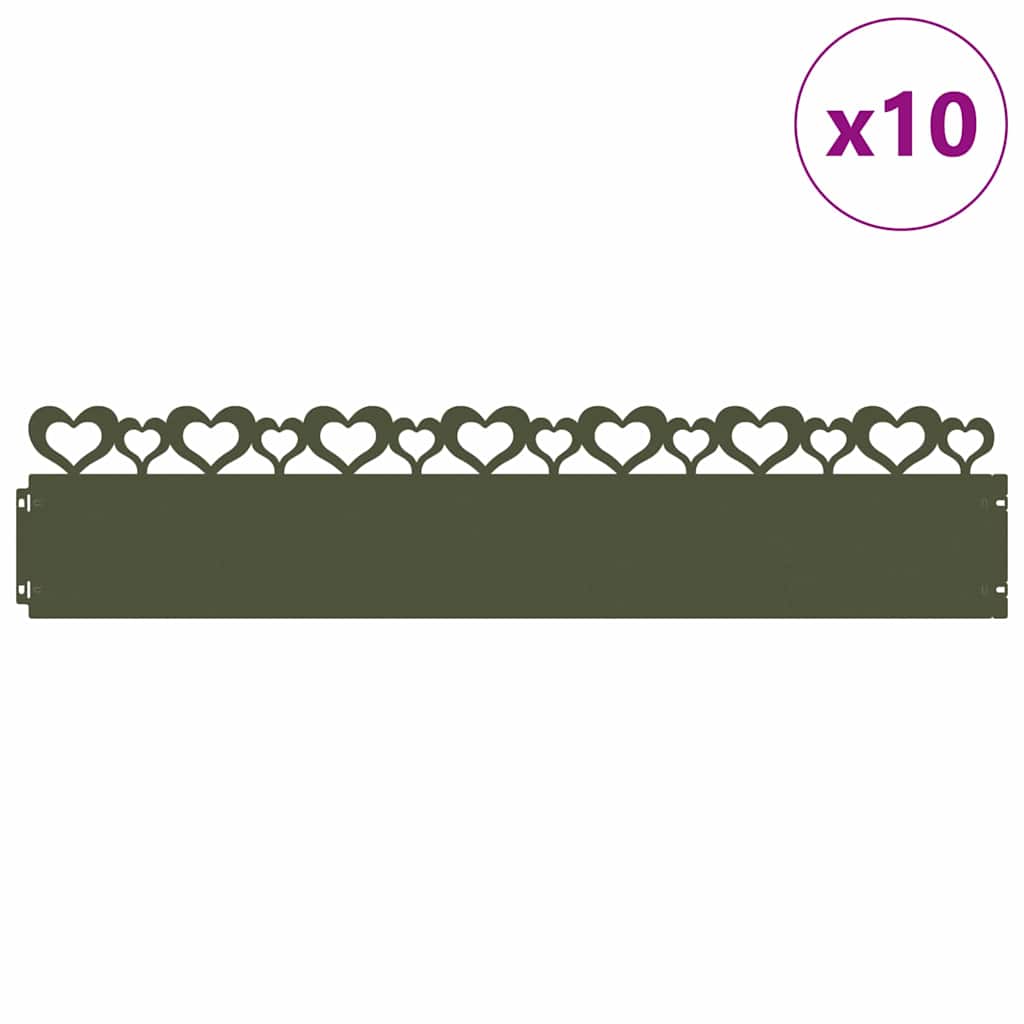 Περιγράμματα γκαζόν 10 pcs 103 x 0,05 x 22 εκ Ατσάλι