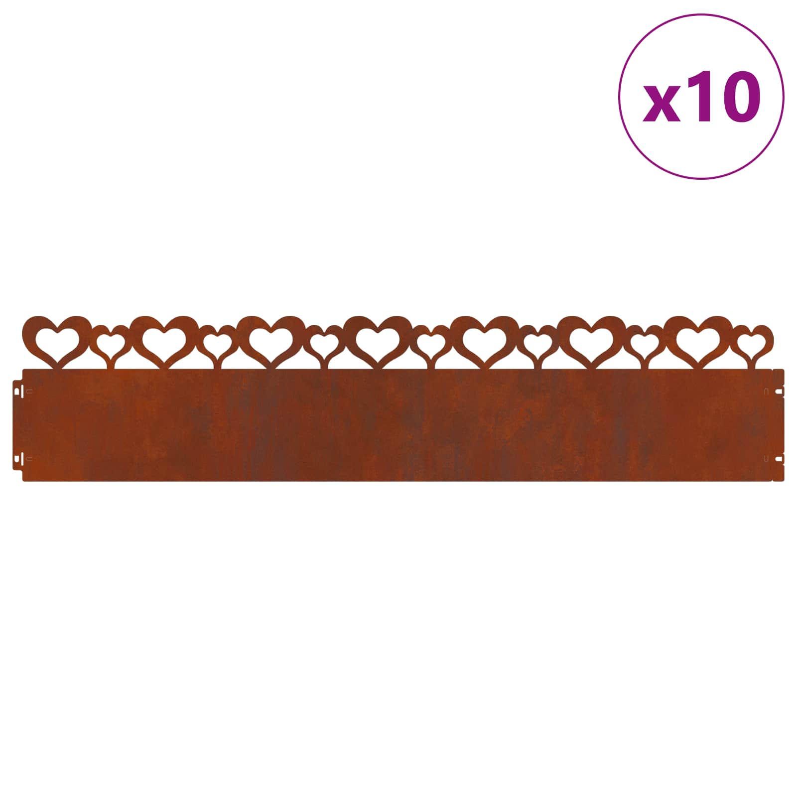 Περιγράμματα γκαζόν 10 pcs Σκ rusty 103 x 0,05 x 22 εκ
