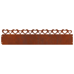 Περιγράμματα γκαζόν 10 τμχ. 103 x 0,05 x 22 εκ Σκ rusty