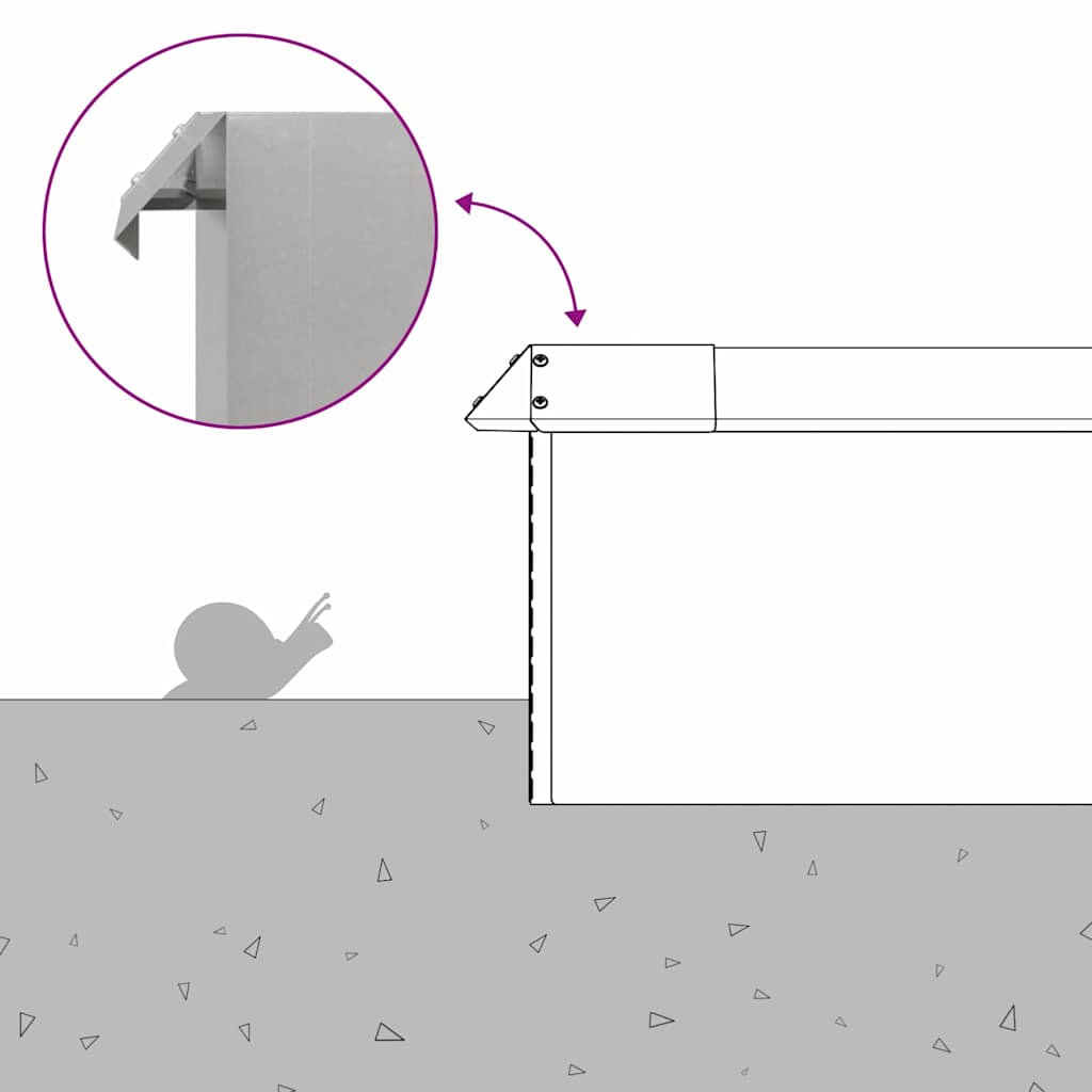 Φράκτης σαλιγκαριών 16 pcs Ασημί 50 x 3,5 x 25 εκ