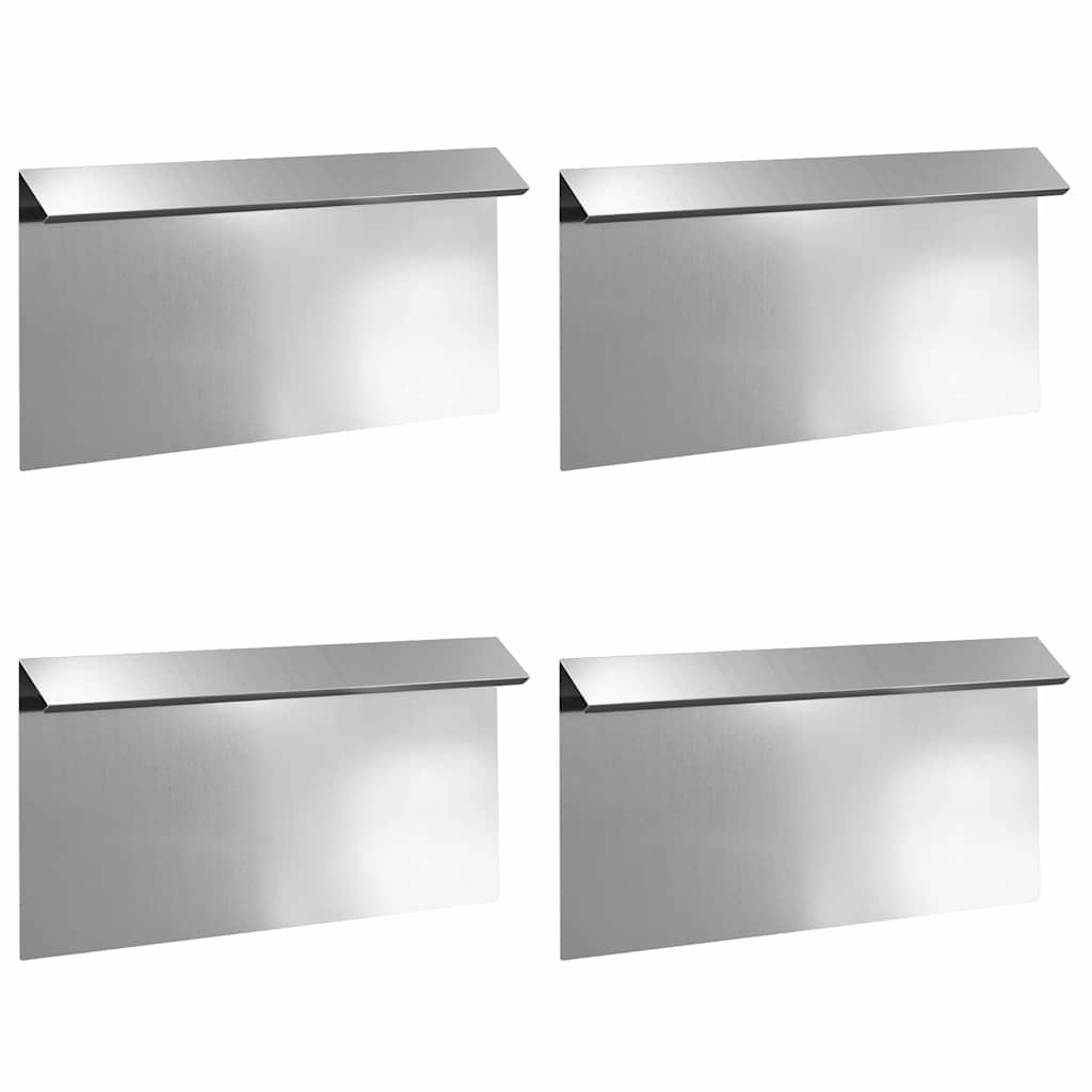 Φράκτης σαλιγκαριών 4 pcs Ασημί 50 x 3,5 x 25 εκ